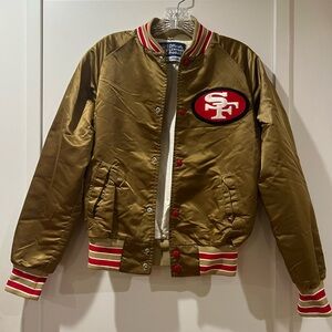 NWOT Stahl-Urban NFL Official Red and Gold satin 49ers Jacket